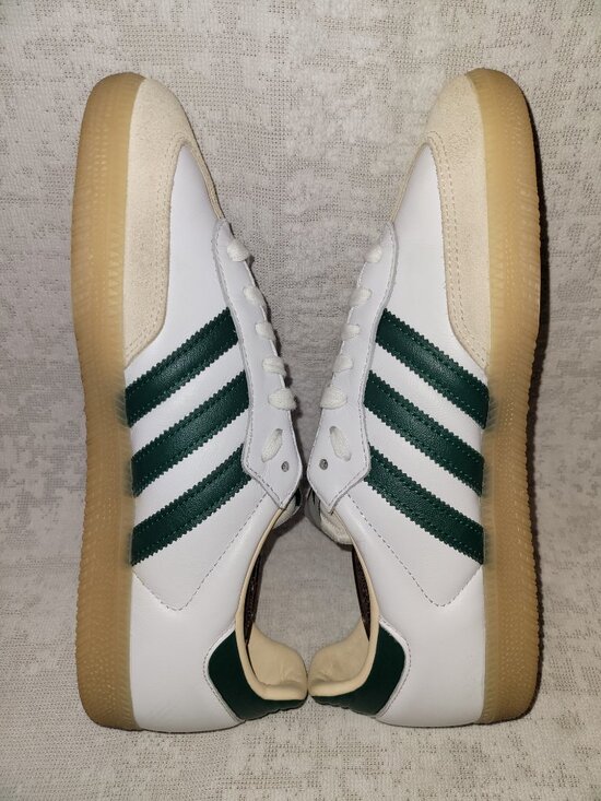 Adidas Men’s Samba OG Originals Size 9 White Collegiate Green Gum JS3831 Shoes main image 5